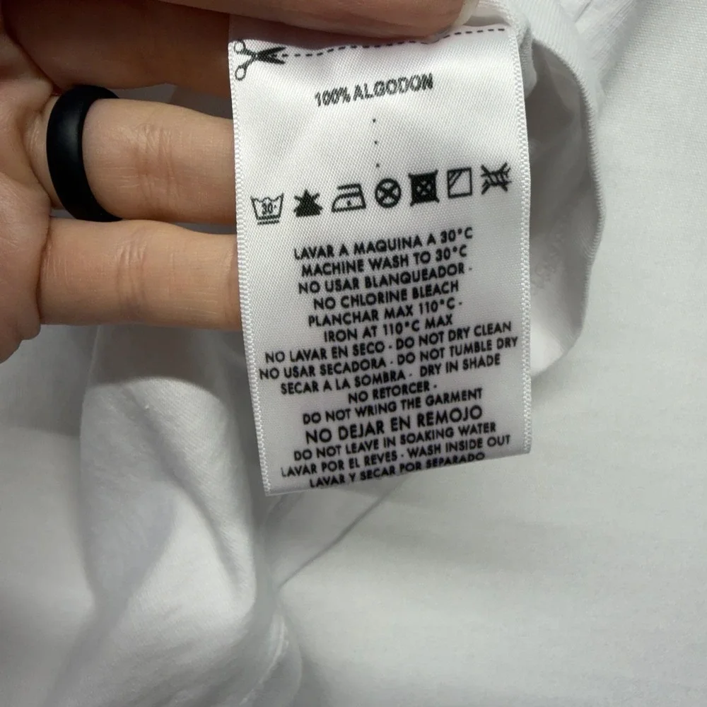 Marithe Francois Girbaud MFG Logo T Shirt White‎ Blue Size M